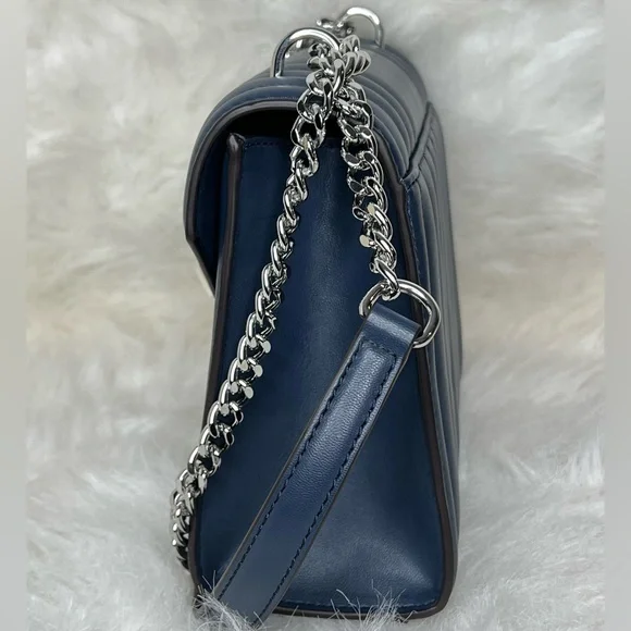 Michael Kors Whitney Medium Quilted Shoulder Bag Crossbody in Navy - Picture 9 of 10